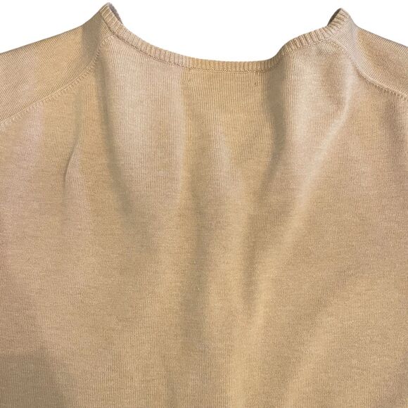 Lands End Womens Cardigan Sweater Sz XL Beige Long Sleeves Button Up Casual Work - Picture 14 of 16